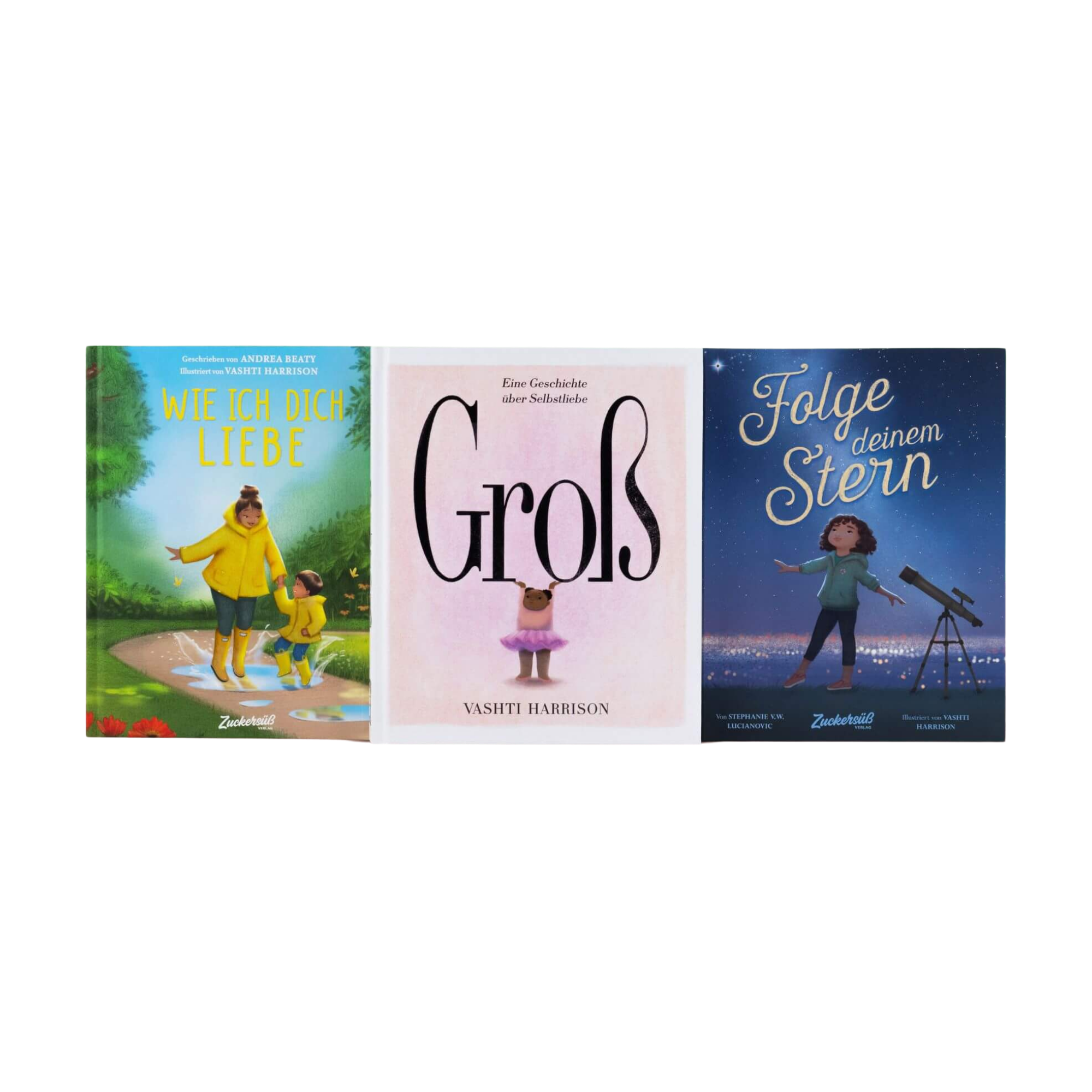 Entdecke "Best of Vashti Harrison" vom Zuckersüß Verlag: Drei herzerwärmende Geschichten über Familie, Träume und Mut - perfekt fürs Kinderzimmer zum Vorlesen und Träumen.