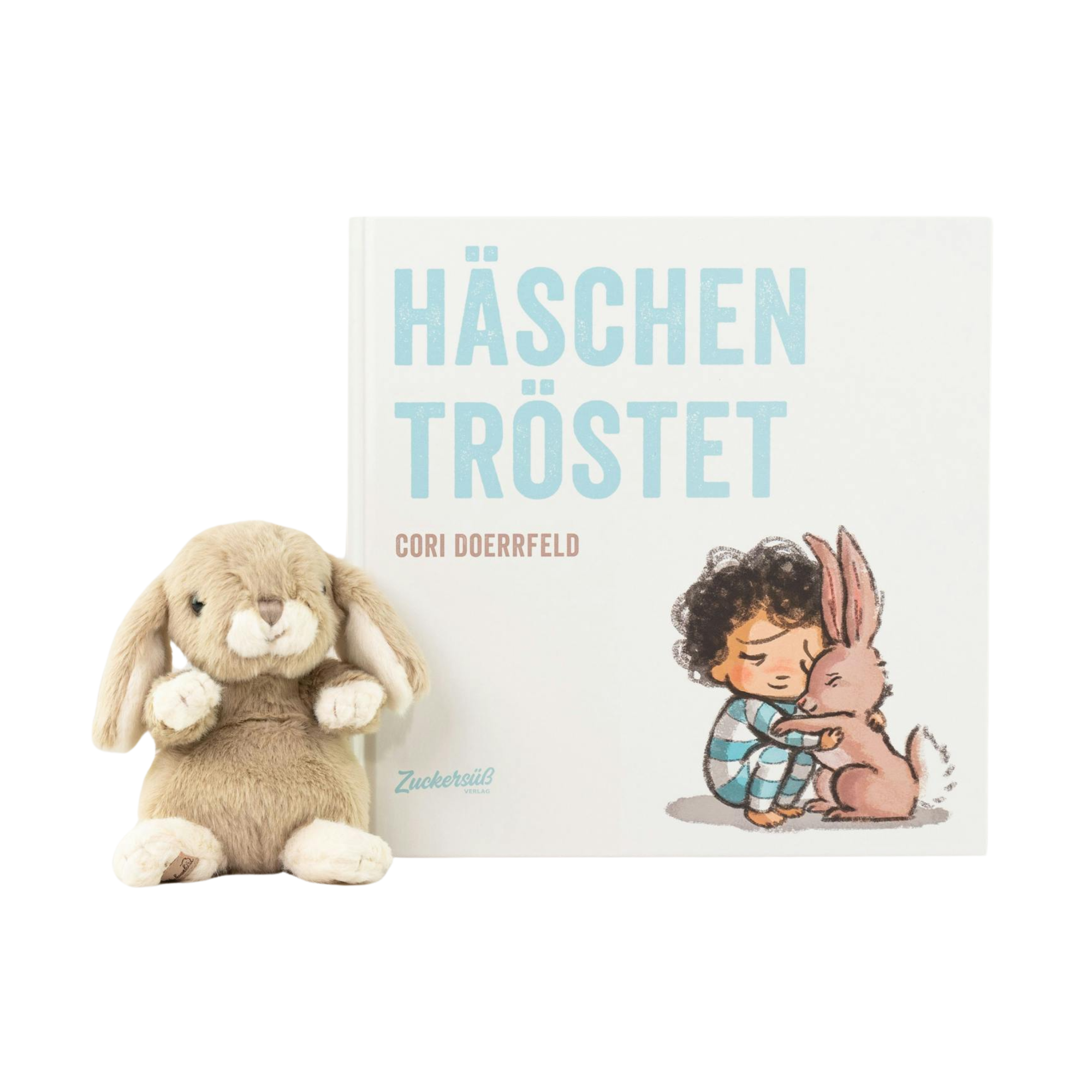 Das Häschen tröstet + Stofftier "Häschen" Geschenkset von Cori Doerrfeld.